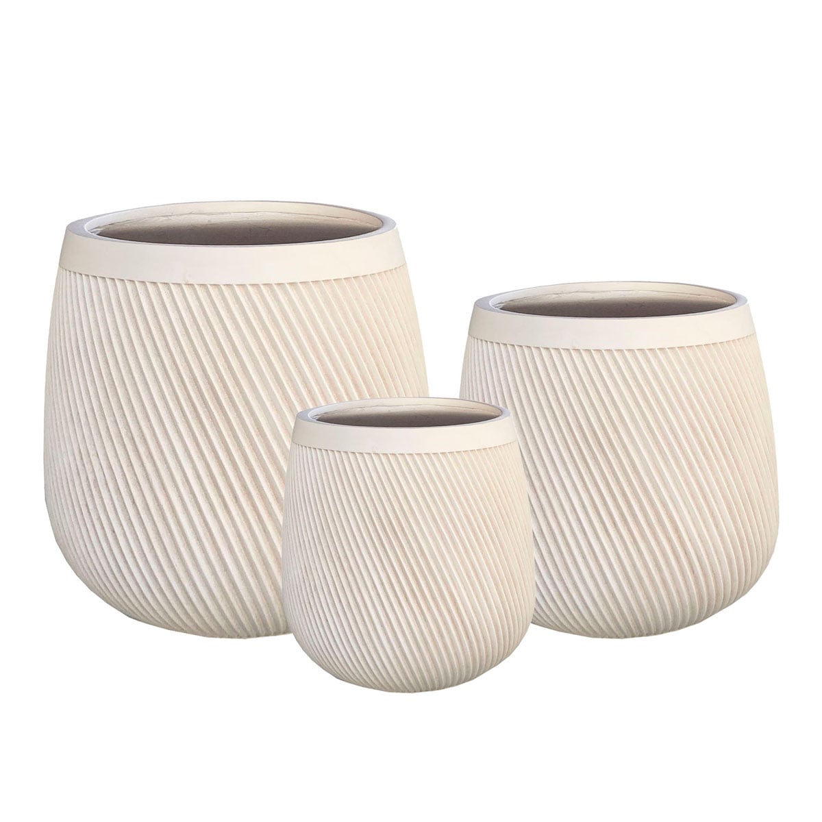 Vaso em fibra de argila bege 21cm by hôma, photo 1