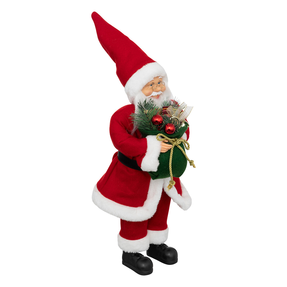 Figura pai natal tradicional com saco verde 50cm da hôma, fotografia 1