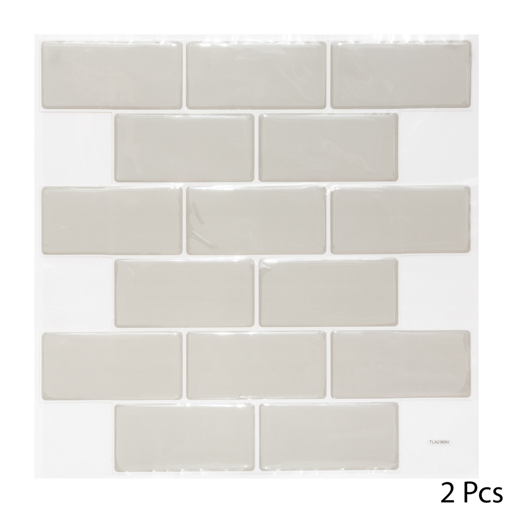 Decoração mural azulejo cinza claro 25x25cm da hôma, fotografia 1
