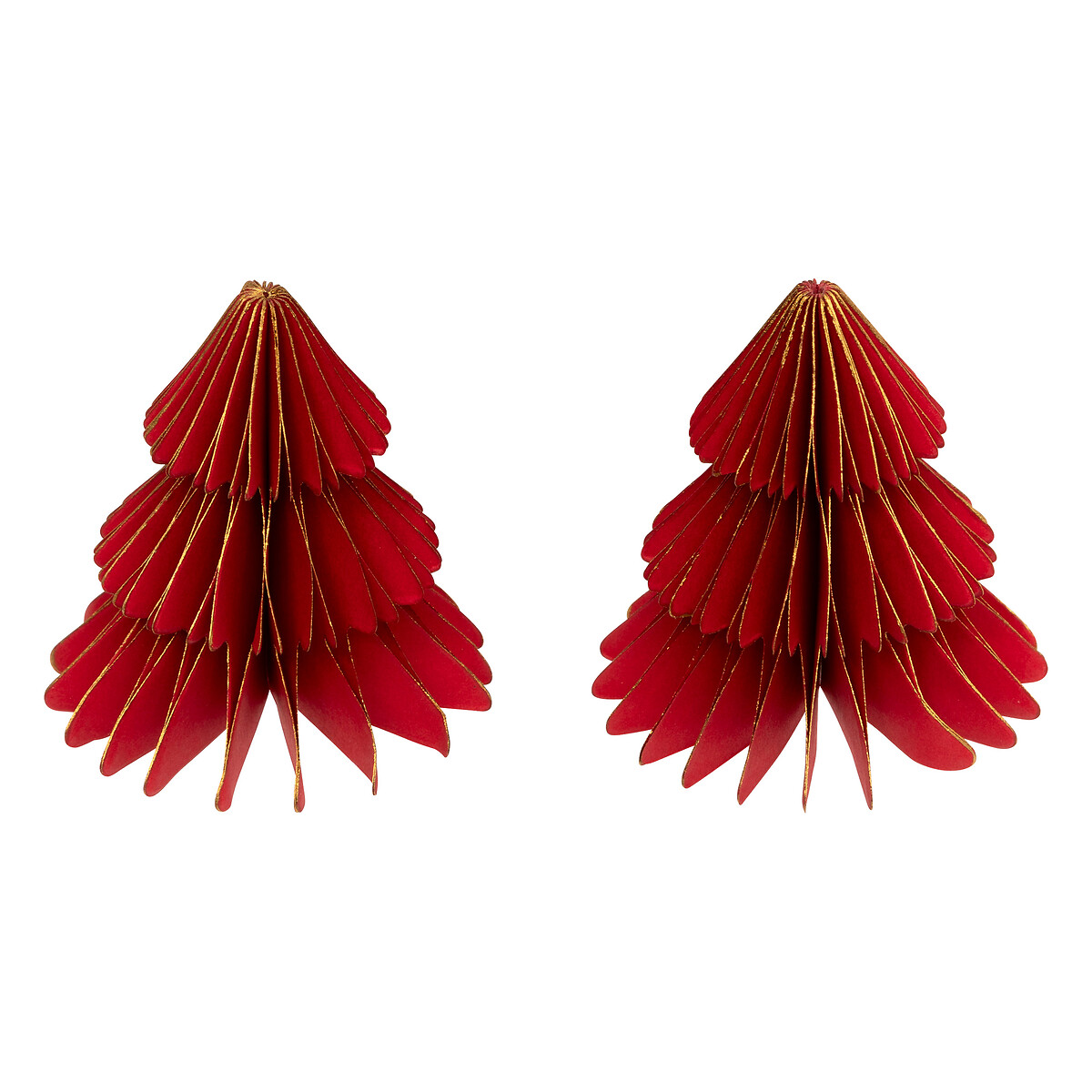 Conjunto de 2 árvores de natal para mesa vermelho 6x6cm by hôma, photo 1