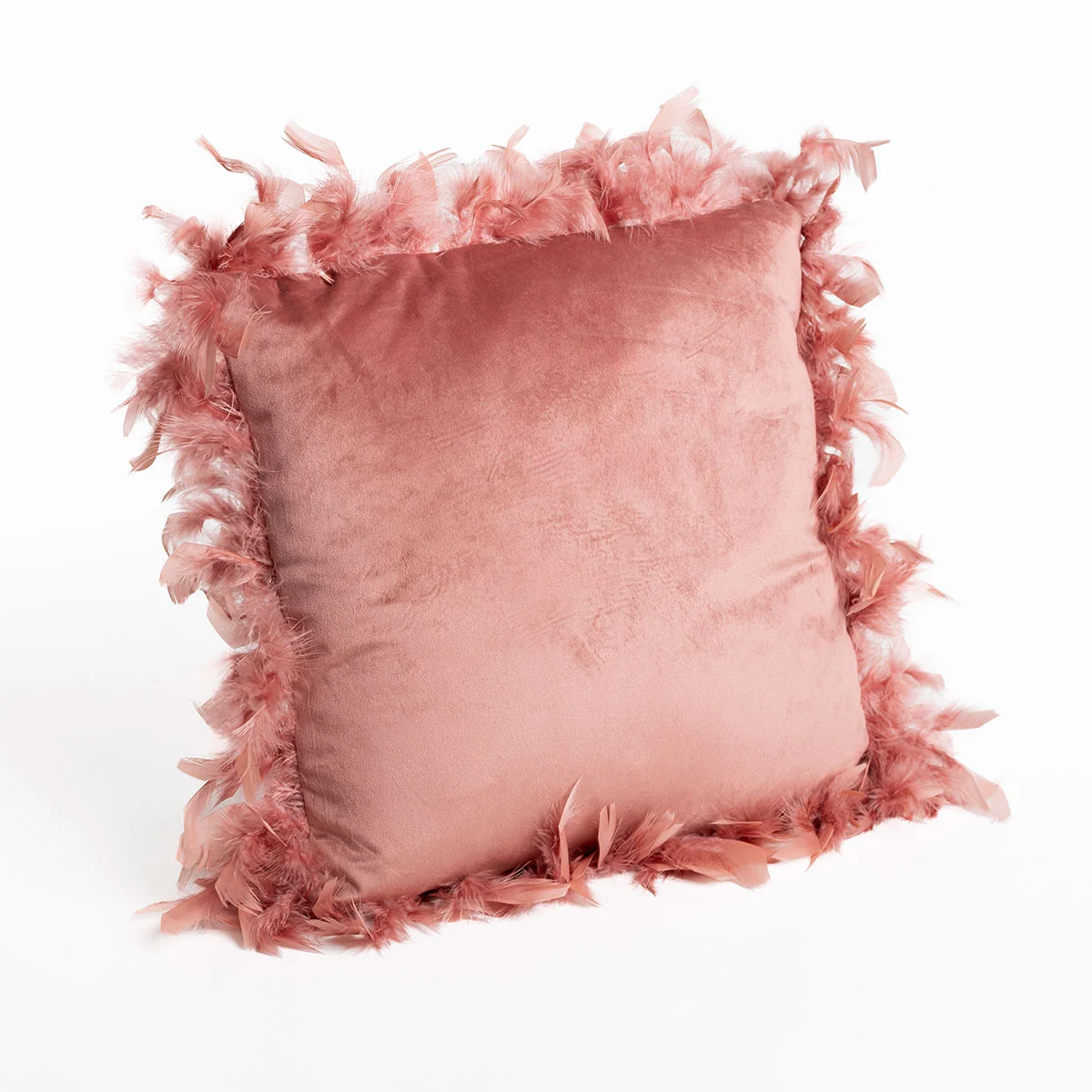 Almofada rosa em veludo 40x40cm da hôma, fotografia 1