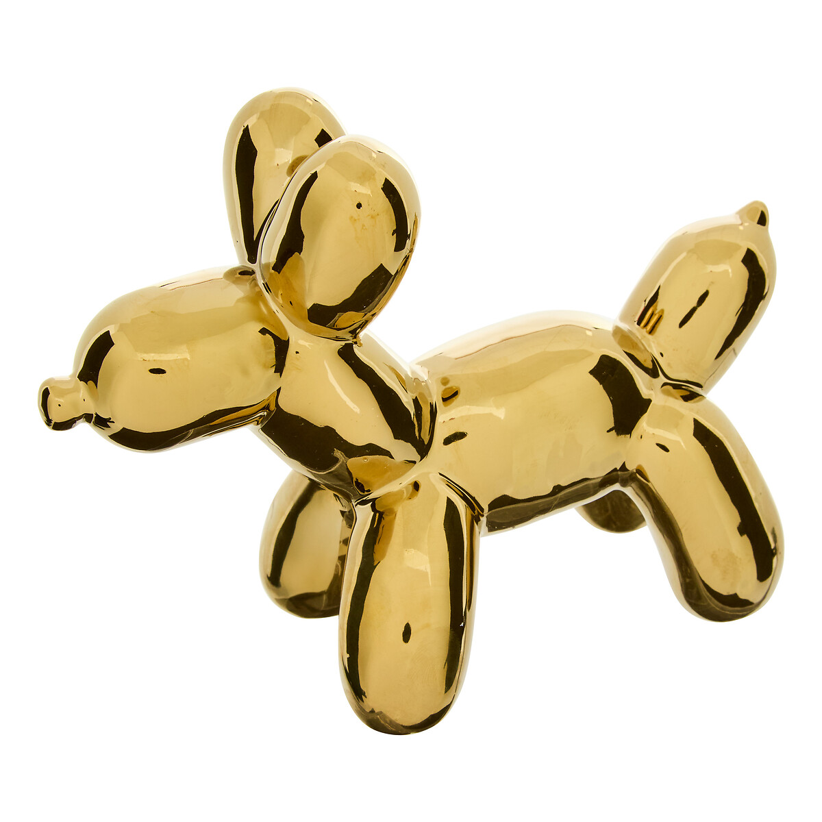 Cão decorativo THEO dourado em cerâmica da hôma, fotografia 1