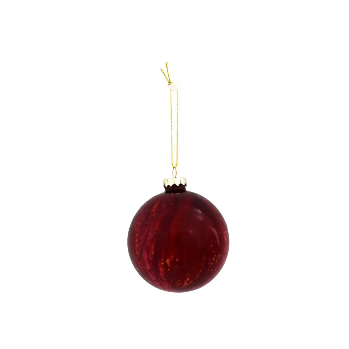 Bola vermelha efeito mármore em vidro 8cm by hôma, photo 1