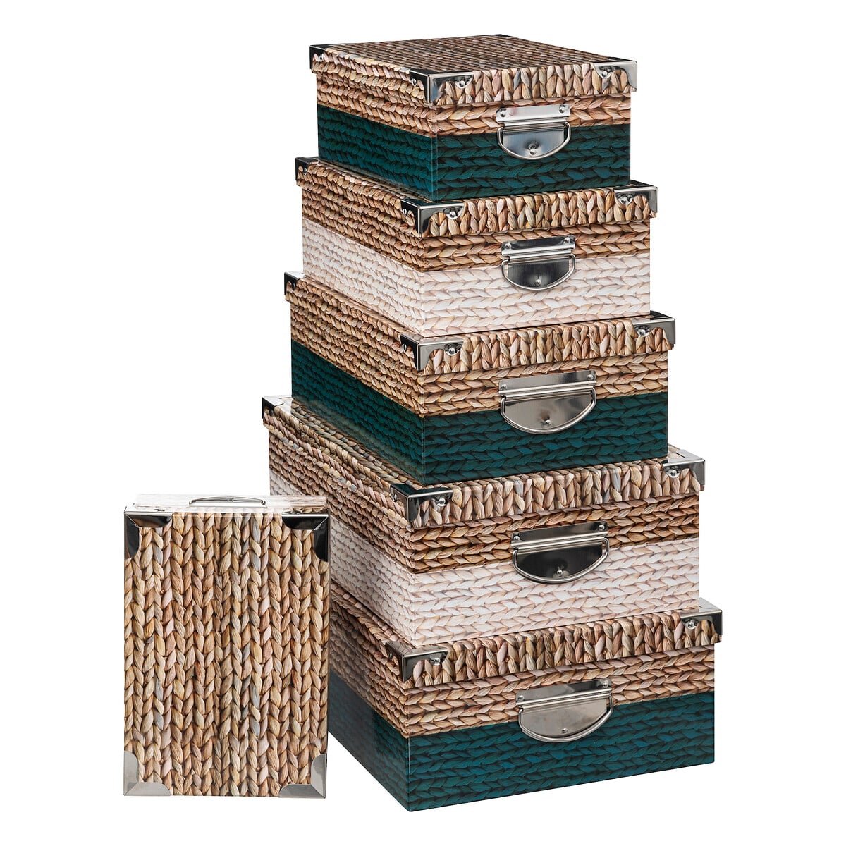 Conjunto de 6 caixas multicoloridas com efeito malha by hôma, photo 1