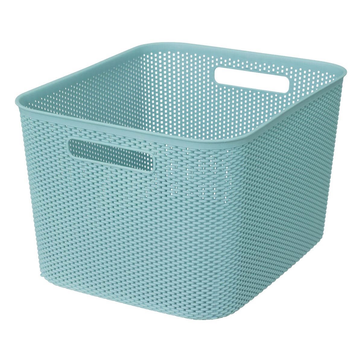 Cesto de arrumação crochet azul 19l by hôma, photo 1