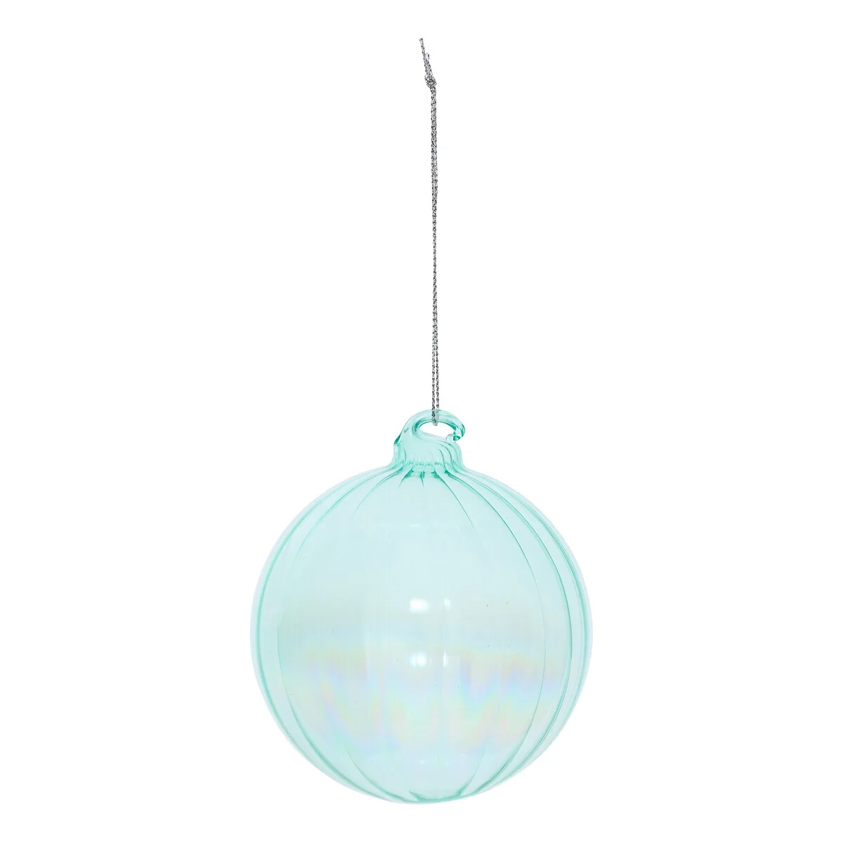 Bola de natal riscas azul 8cm da hôma, fotografia 1