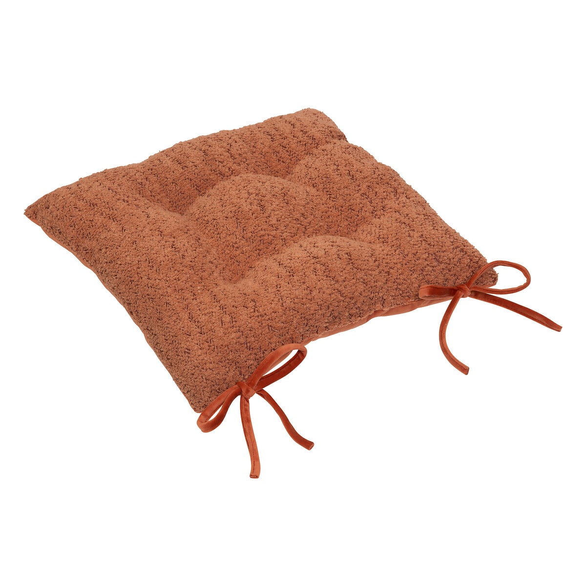 Coxim para cadeira AUTOMNE bouclette terracota 38x38cm da hôma, fotografia 1