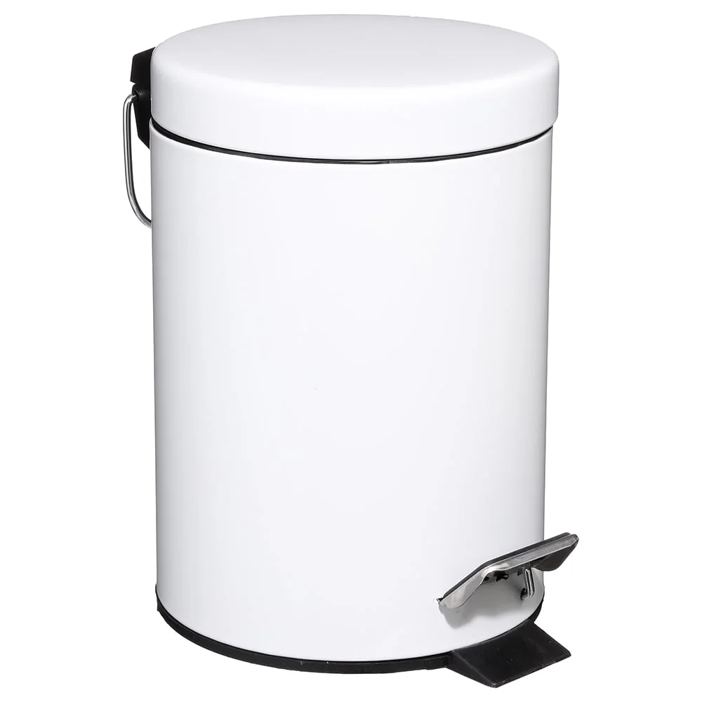 Balde wc branco metal 3l da hôma, fotografia 1