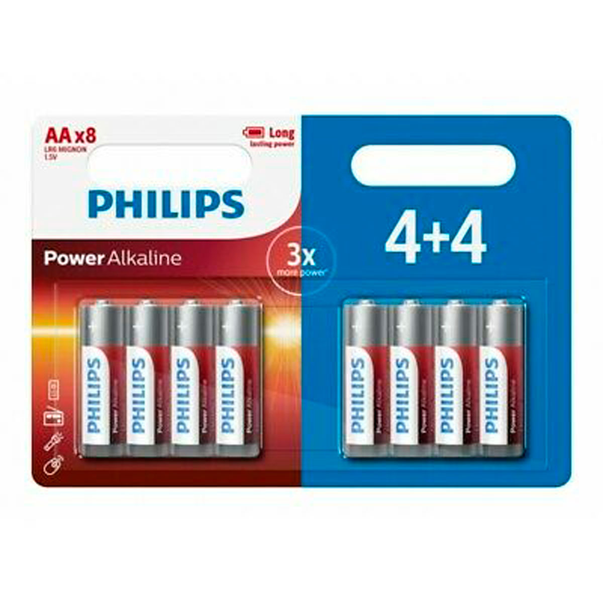 Pilha Alcalina Philips Power Life LR06 da hôma, fotografia 1