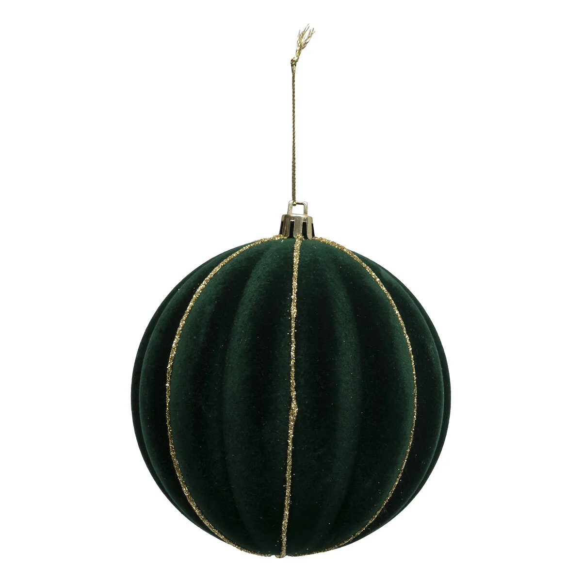 Bola gomos verde e dourada efeito veludo 10cm by hôma, photo 1