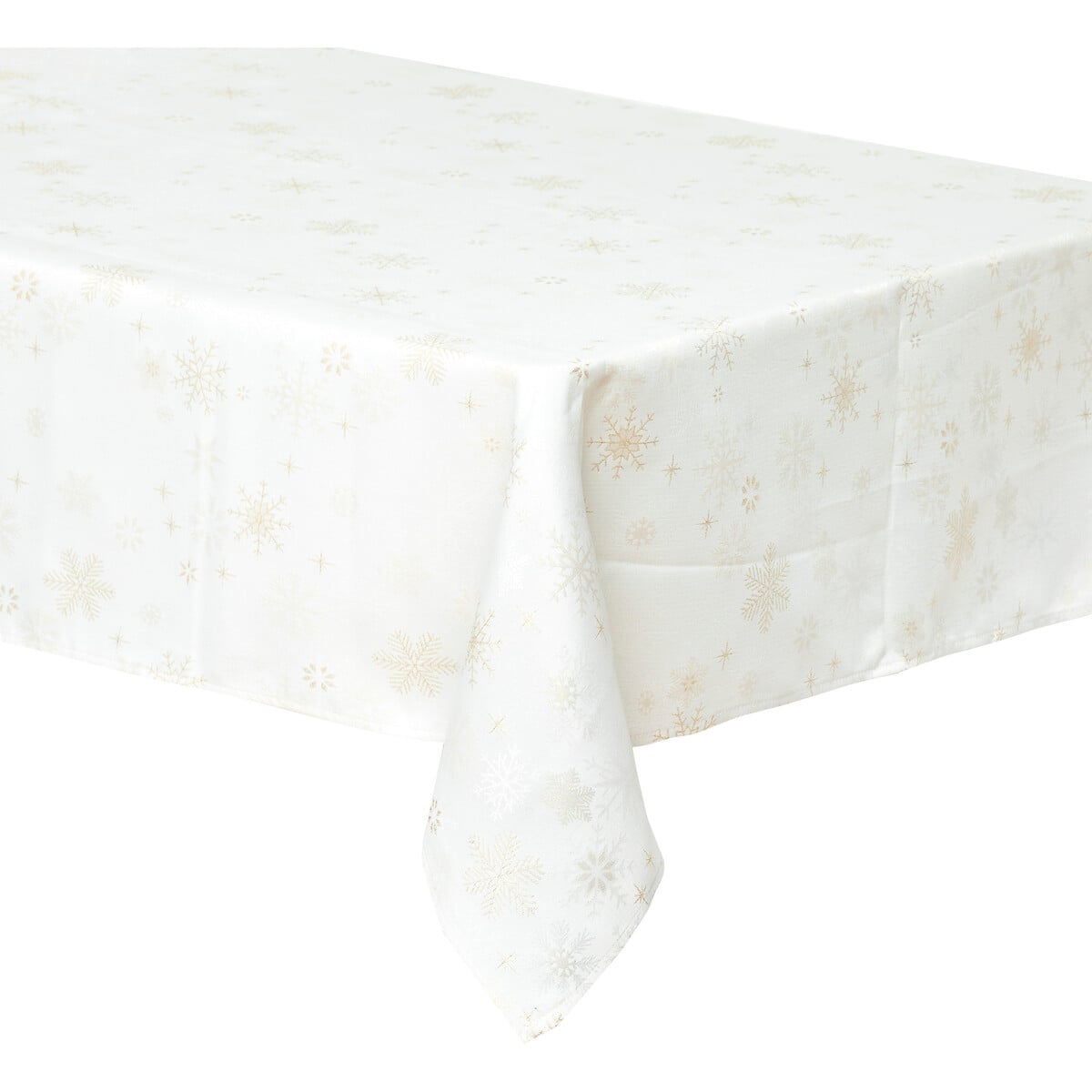 Toalha De Mesa Branca Com Flocos Dourados 140x240cm da hôma, fotografia 1