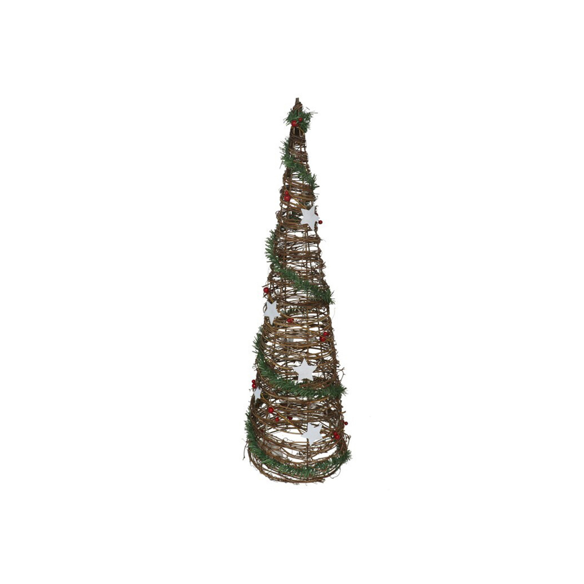 Cone decorativo led com grinalda verde 80cm da hôma, fotografia 1