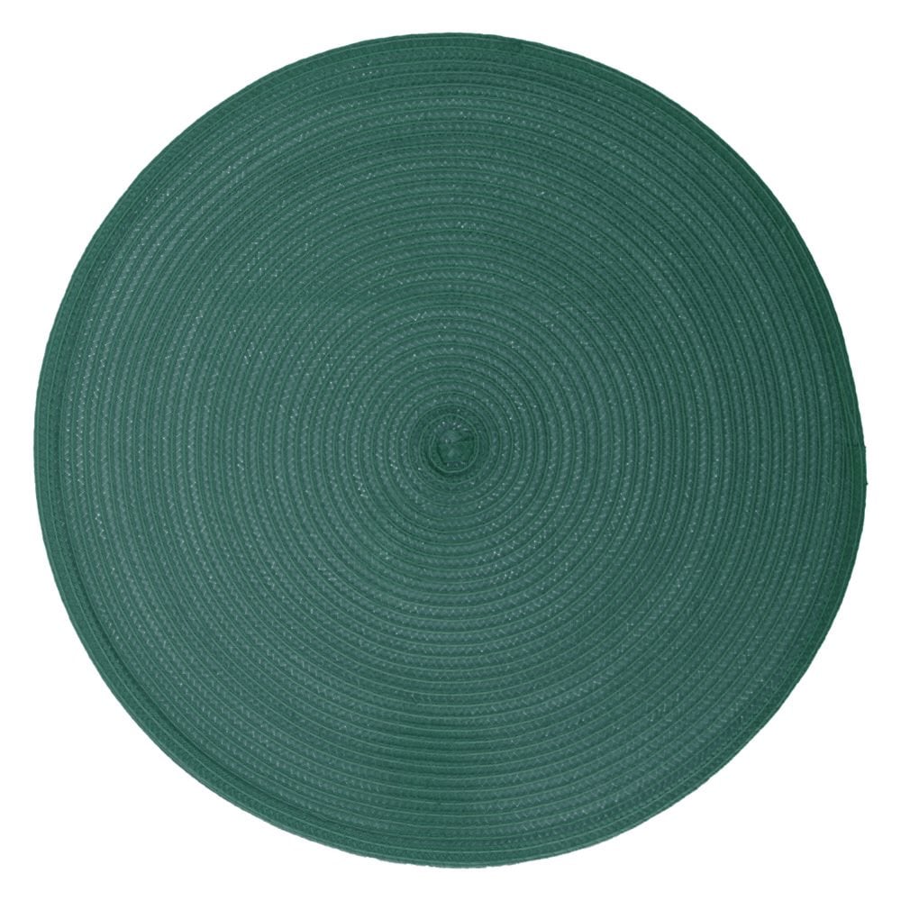 Individual de mesa redondo verde esmeralda TEXALINE 38cm da hôma, fotografia 1