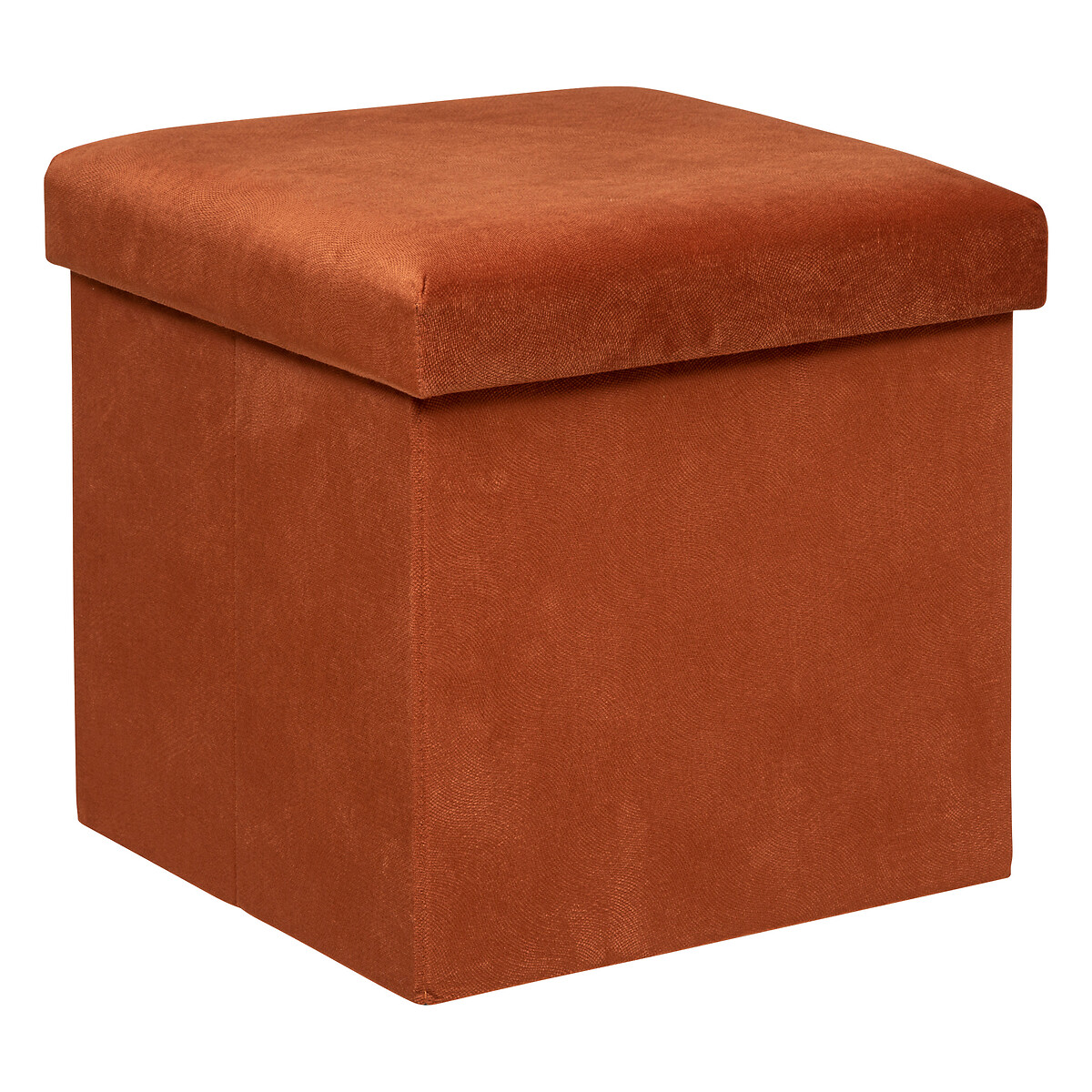 Pufe LILOU terracota de veludo 38x38cm by hôma, photo 1