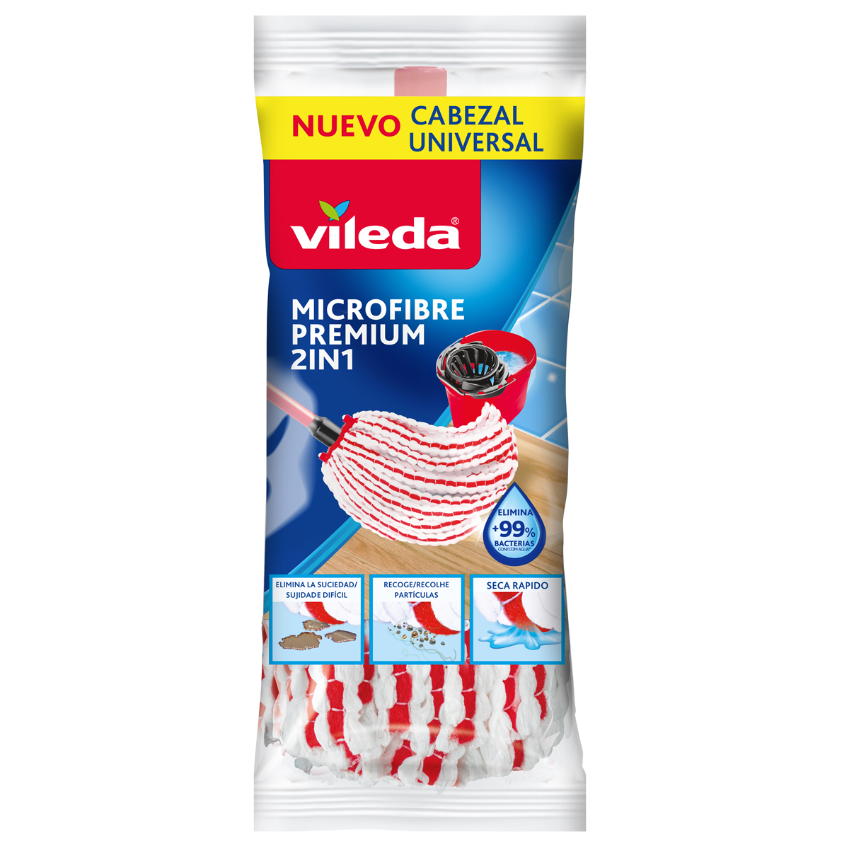 Recarga esfregona microfibra premium 2 em 1 VILEDA da hôma, fotografia 1