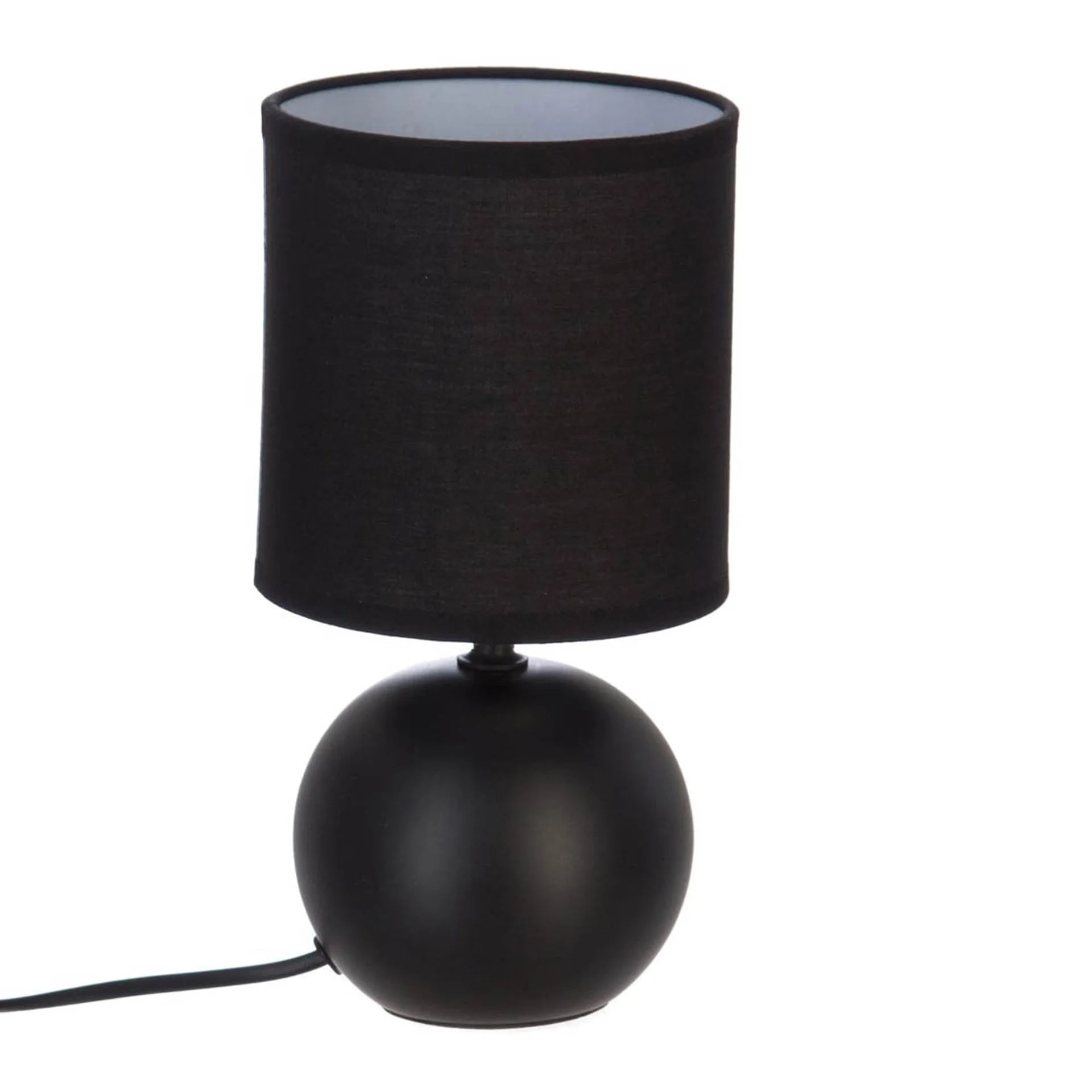 Candeeiro de mesa TIMEO  com bola preta em cerâmica