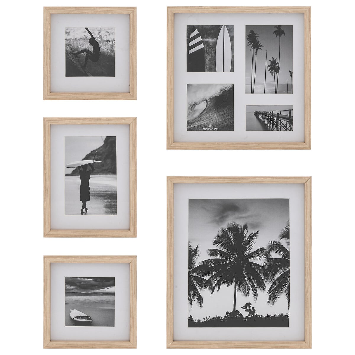 Conjunto de 5 quadros decorativos ERIN by hôma, photo 1