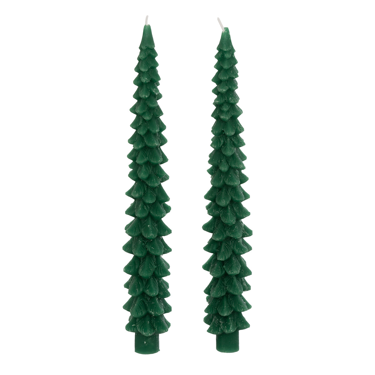 Conjunto de 2 velas árvore de natal verde 25cm da hôma, fotografia 1