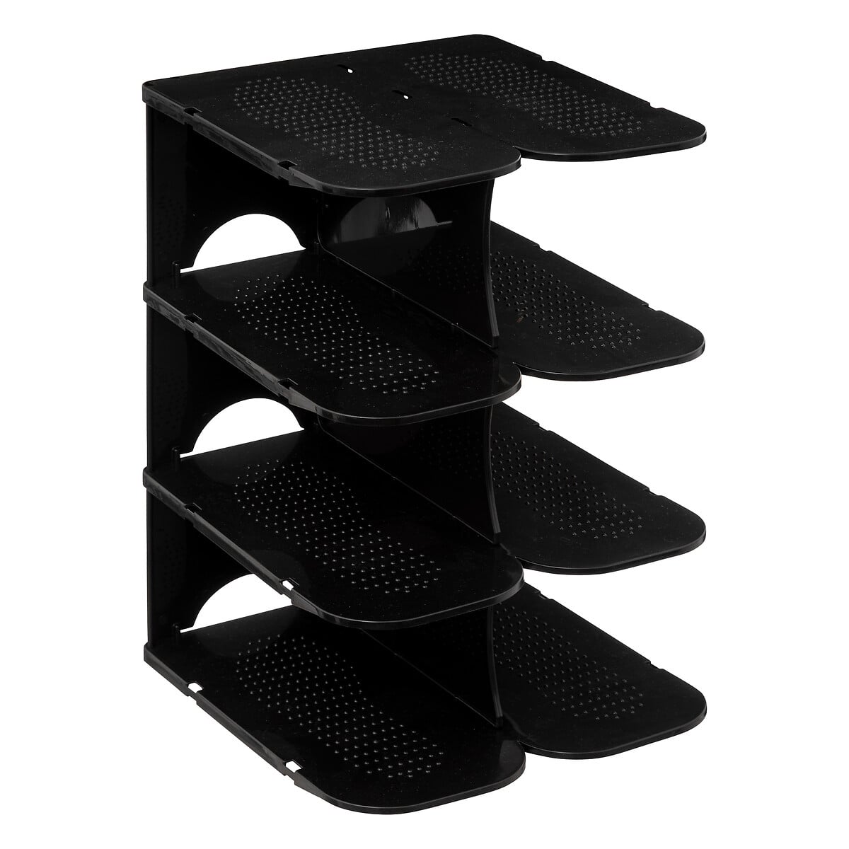 Suporte preto antiderrapante para 4 pares de sapato da hôma, fotografia 1