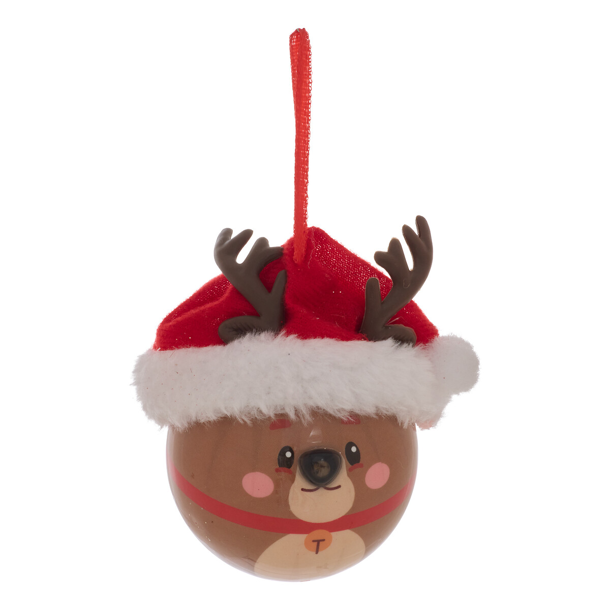 Bola de natal rena com led 6.5cm da hôma, fotografia 1