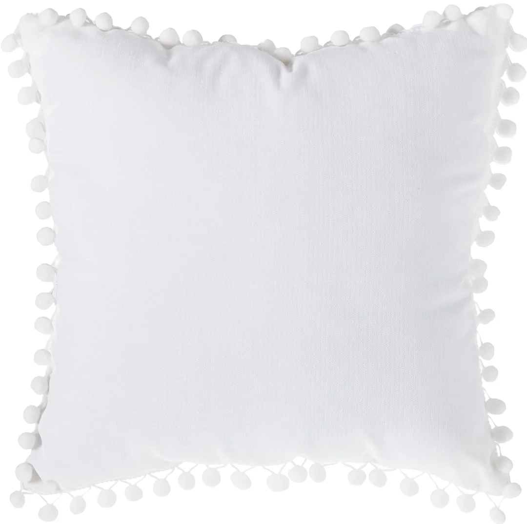 Almofada branca com pompons 40x40cm by hôma, photo 1