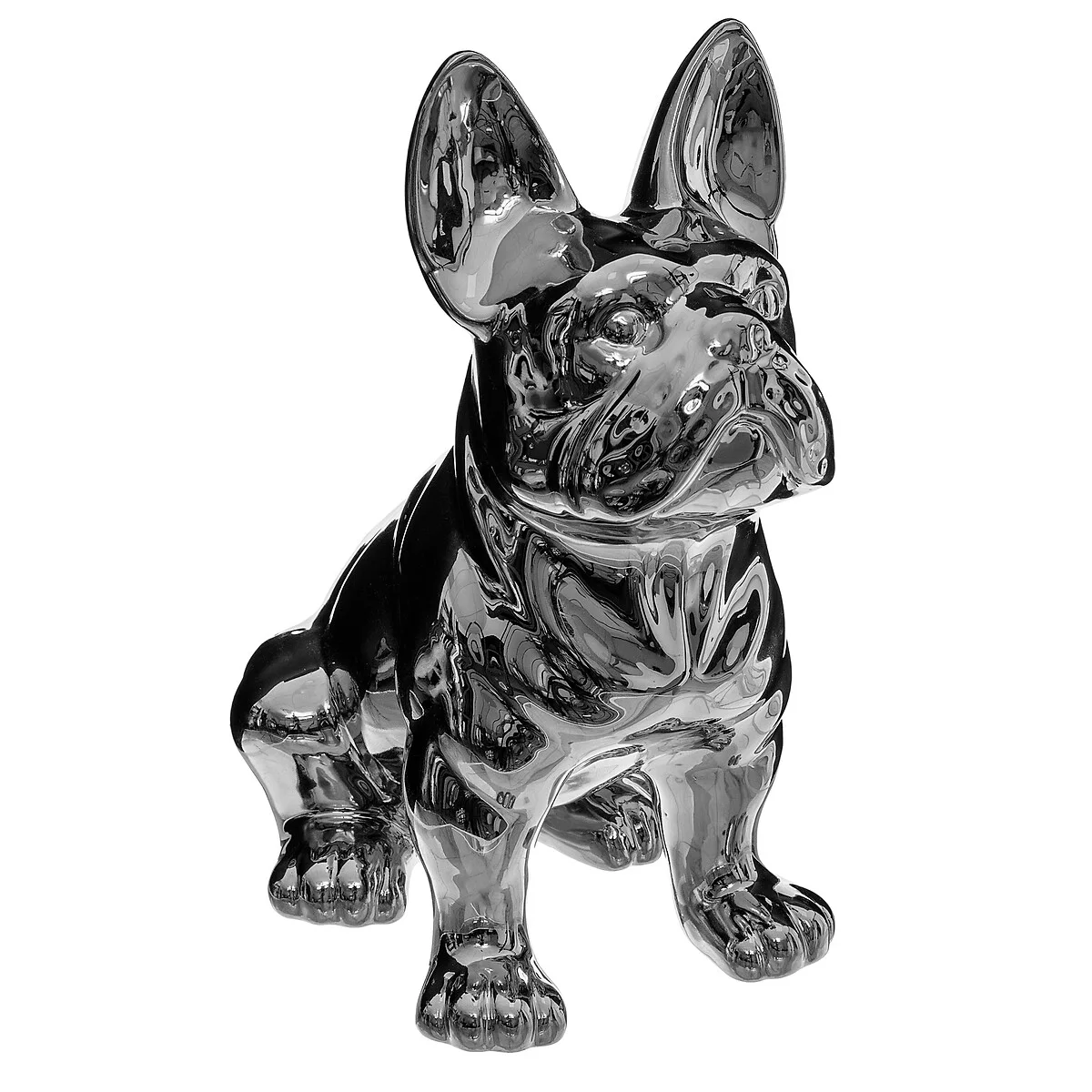 Cão decorativo prateado de cerâmica da hôma, fotografia 1