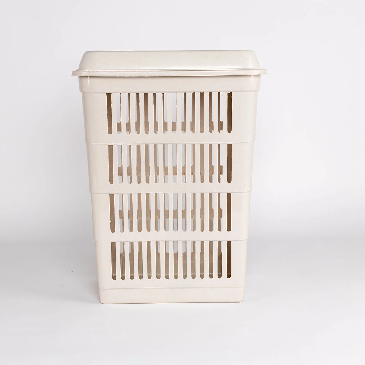 Cesto para roupa suja com tampa creme 40L da hôma, fotografia 1