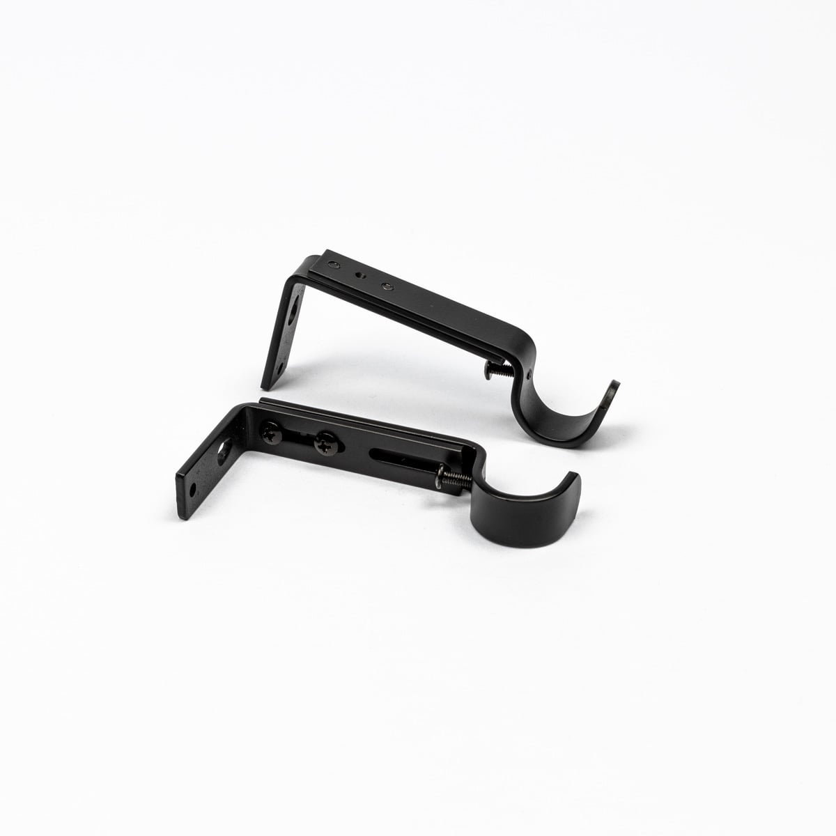 Conjunto 2 suportes preto mate para calha extensível da hôma, fotografia 1