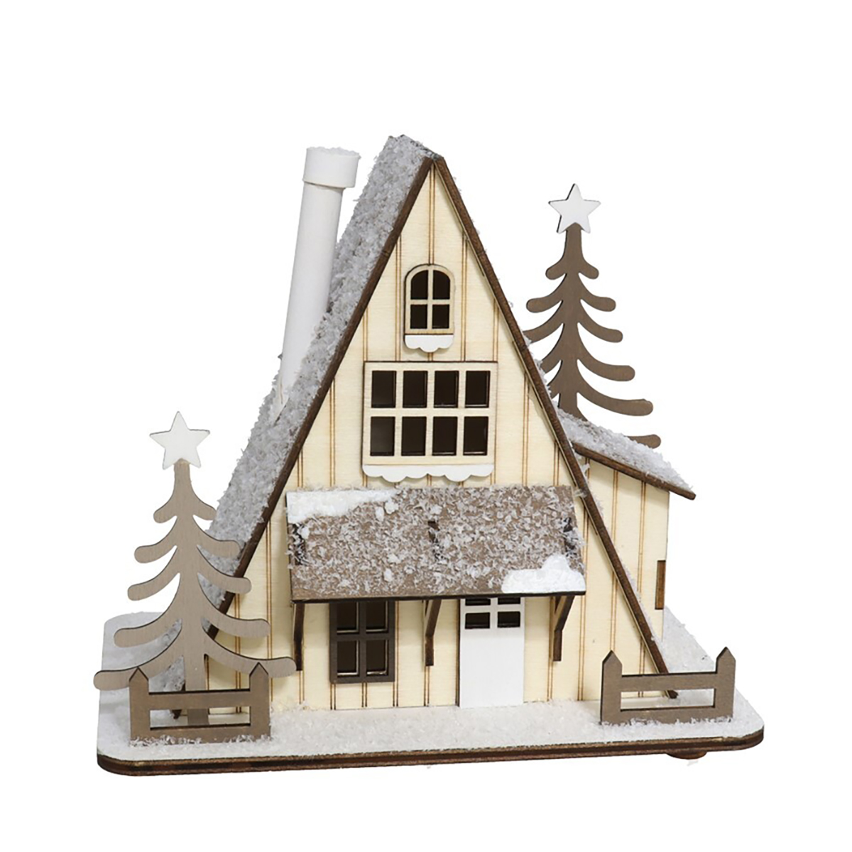Casa decorativa em madeira chalé com led 18cm by hôma, photo 1