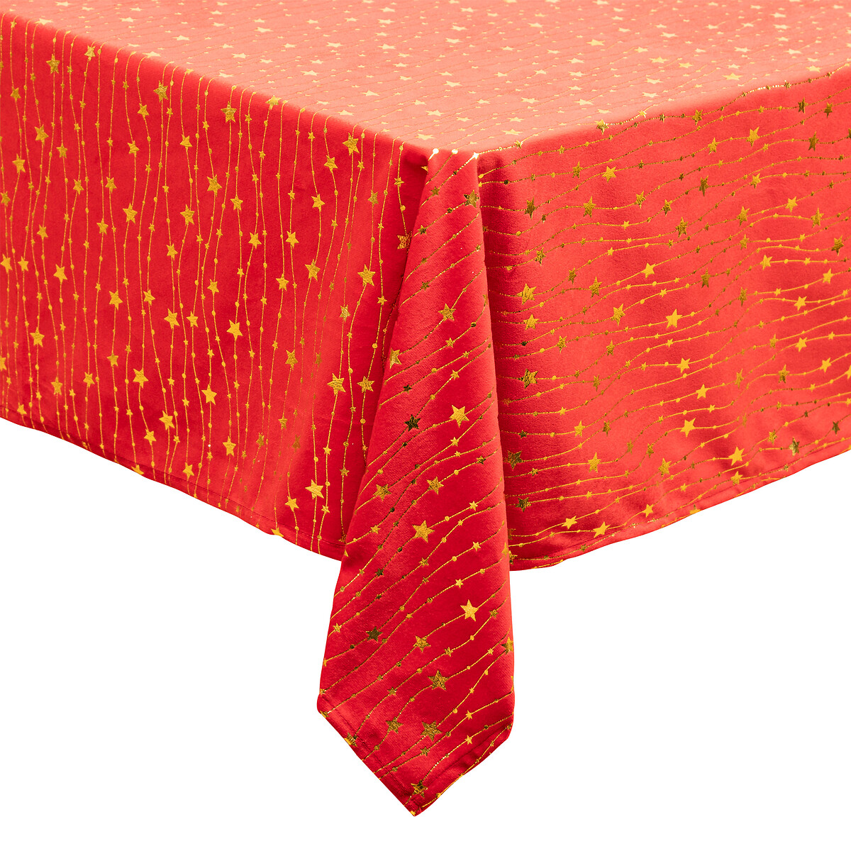Toalha de mesa vermelho em veludo com estrelas 140x360cm by hôma, photo 1
