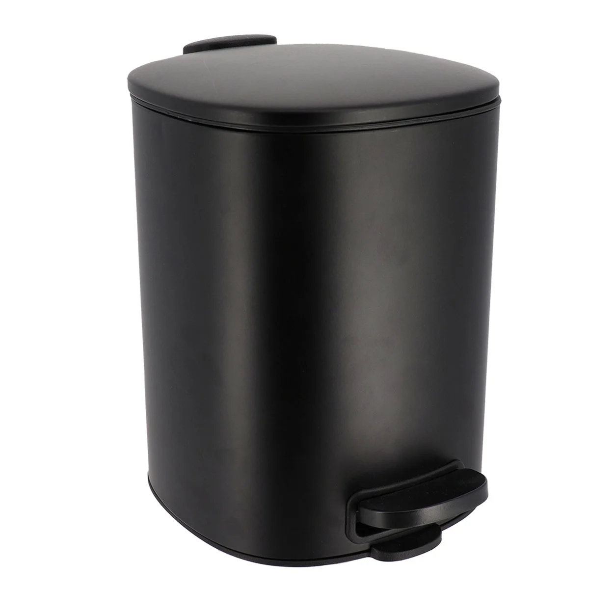 Balde wc com pedal e soft close preto 5l da hôma, fotografia 1
