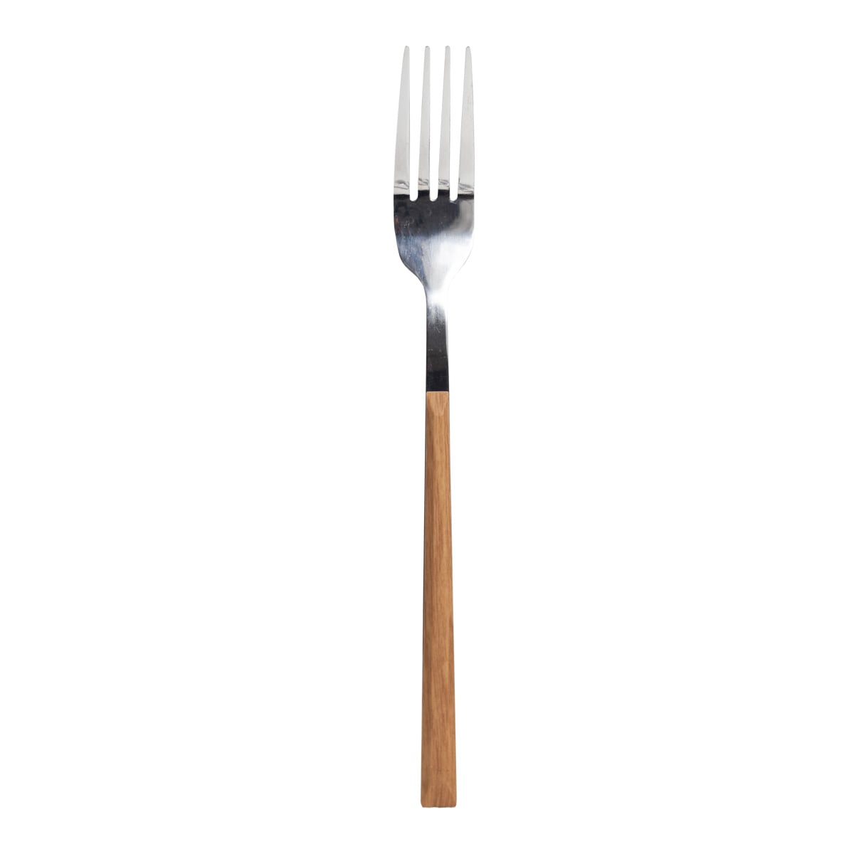 Garfo de mesa LUNE em inox com cabo castanho da hôma, fotografia 1