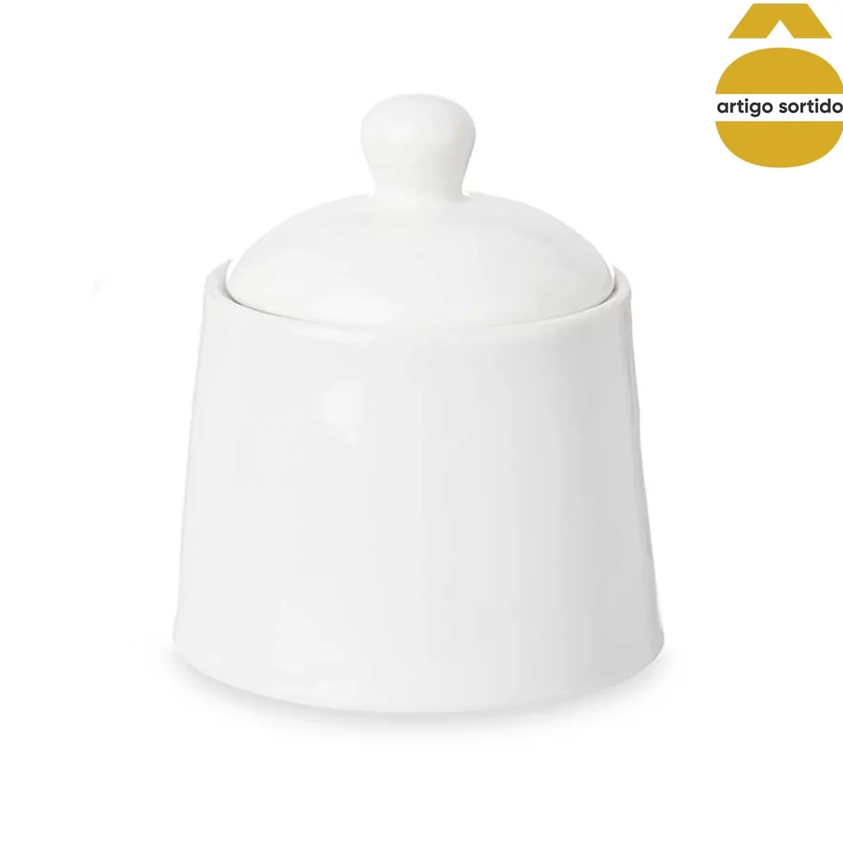 Açucareiro redondo branco em porcelana 350ml by hôma, photo 1