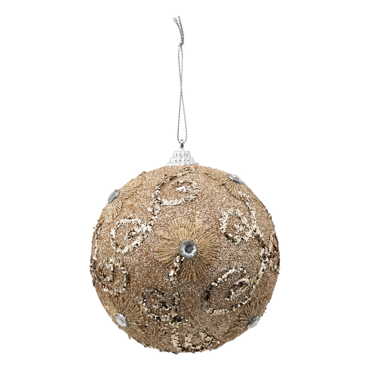 Pendurante bola decorada com flores e arabescos 10cm by hôma, photo 1