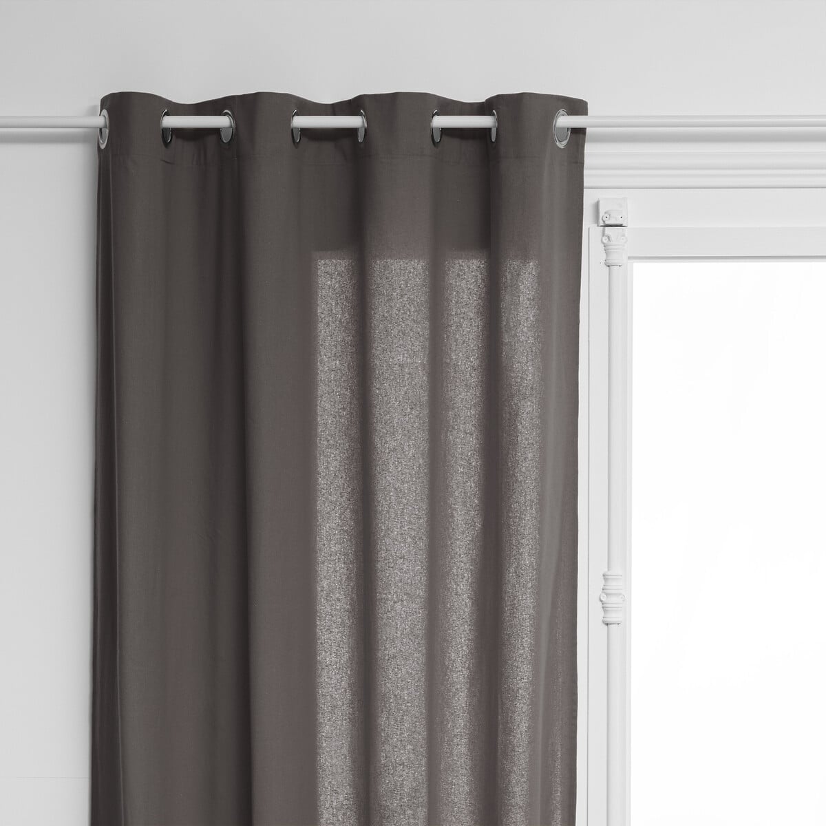 Cortina ANJALI cinza escuro 135x240cm by hôma, photo 1
