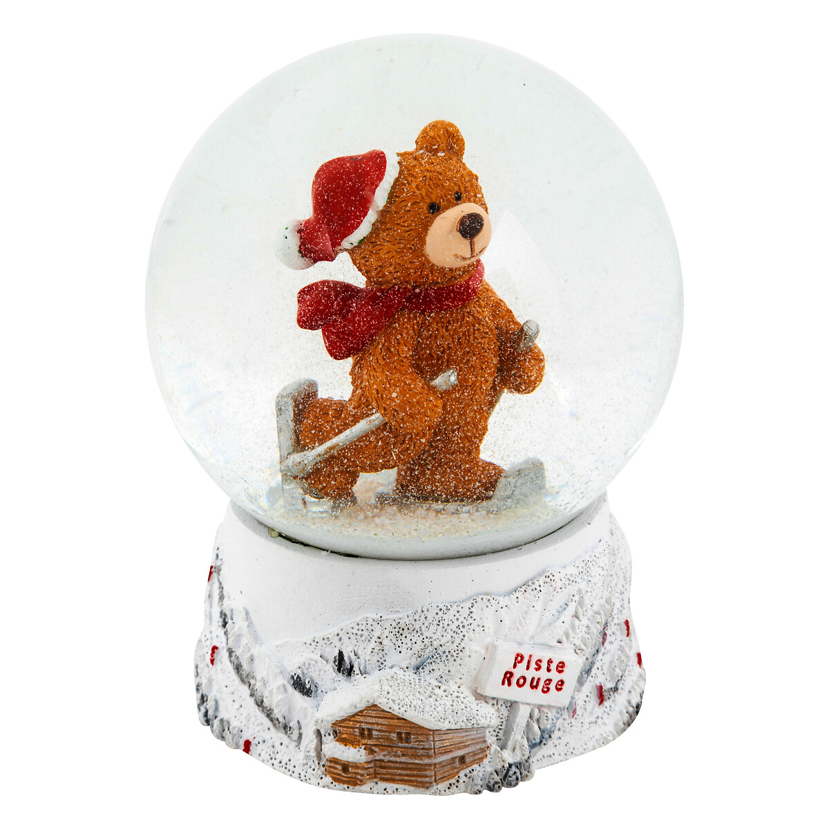 Globo de neve com ursinho SKI D8cm da hôma, fotografia 1