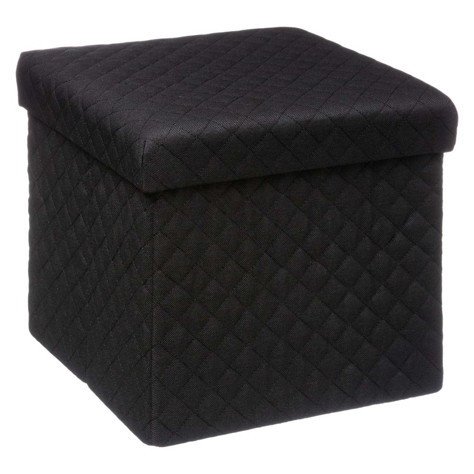 Pufe MIXMODUL em veludo preto 31x31cm da hôma, fotografia 1