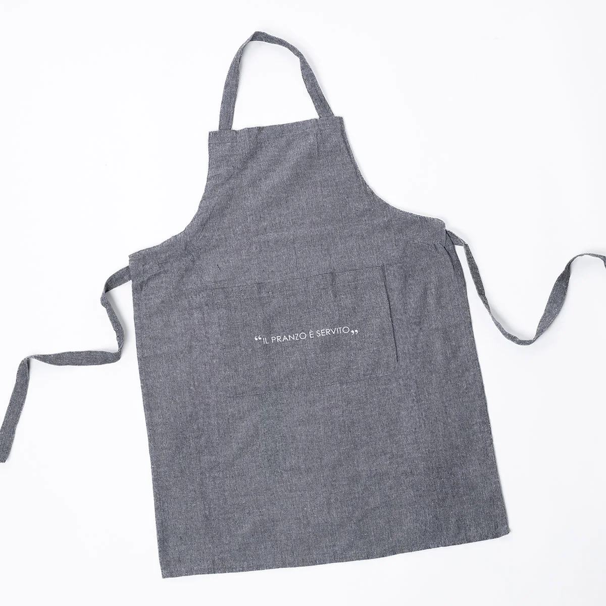 Avental de cozinha com frase cinza escuro 60x80cm by hôma, photo 1