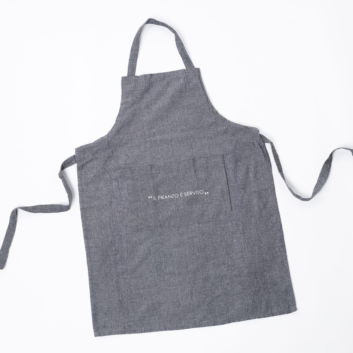 Avental de cozinha com frase cinza escuro 60x80cm da hôma, fotografia 1