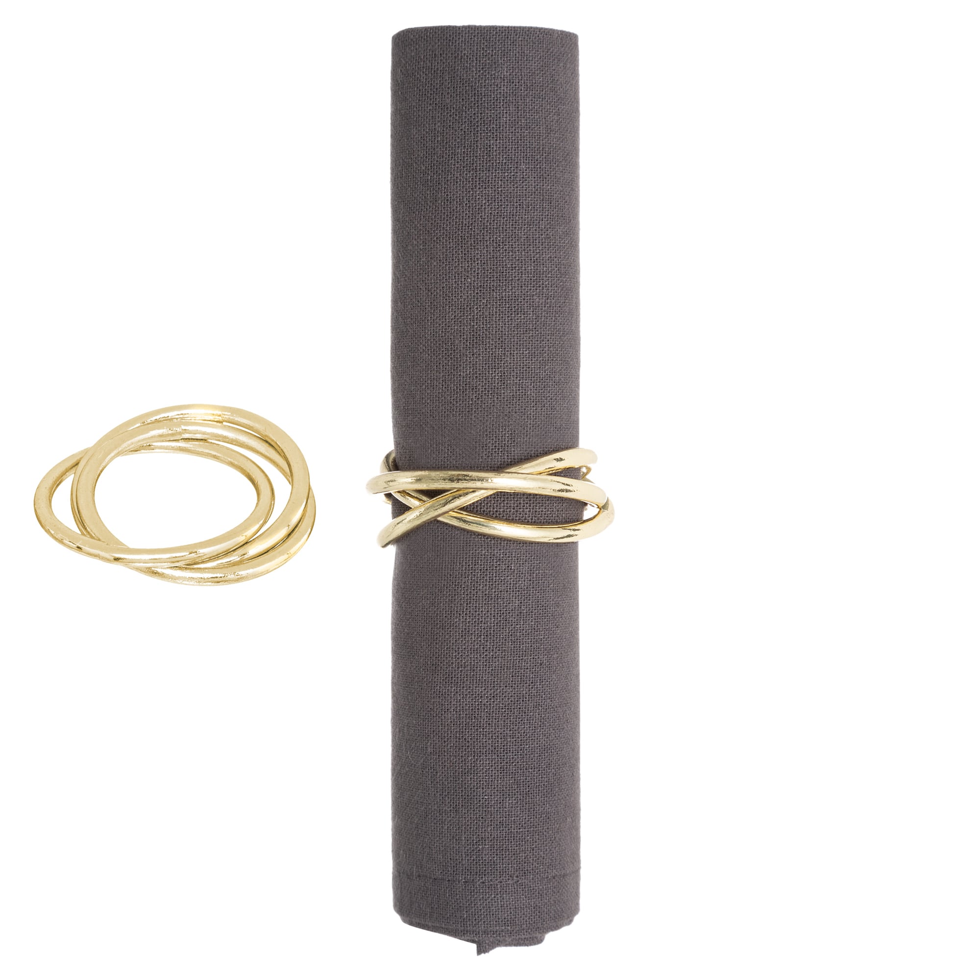 Conjunto de 2 argolas douradas para guardanapo by hôma, photo 1