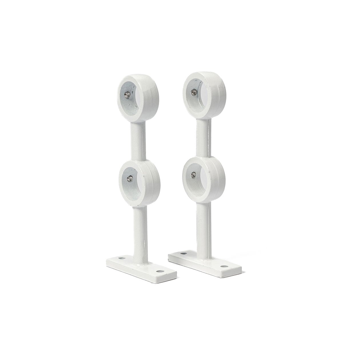 Conjunto de 2 suportes duplos branco para varão by hôma, photo 1