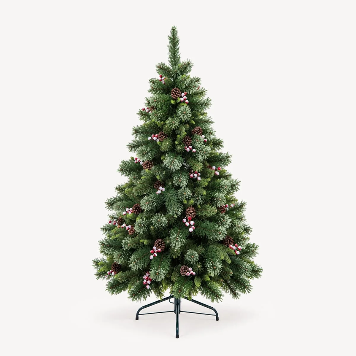 Árvore de natal WYOMING verde com pinhas e azevinhos 180cm da hôma, fotografia 1