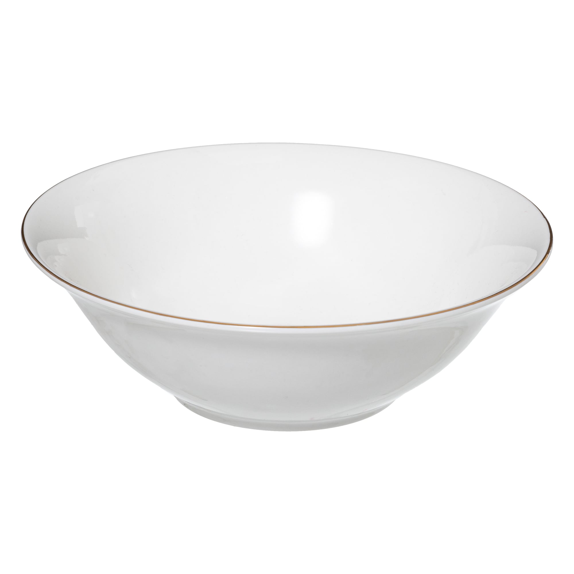 Saladeira PETIT SALON branco com beira dourada 22cm da hôma, fotografia 1