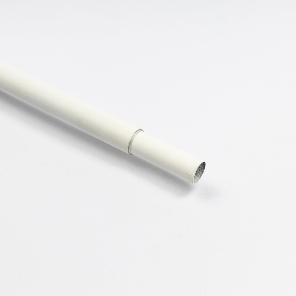 Tubo de ferro forjado extensível branco mate 185-350cm da hôma, fotografia 1