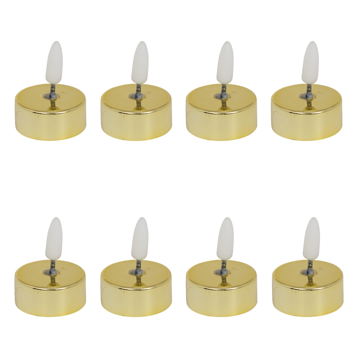 Conjunto de 8 velas led dourado by hôma, photo 1