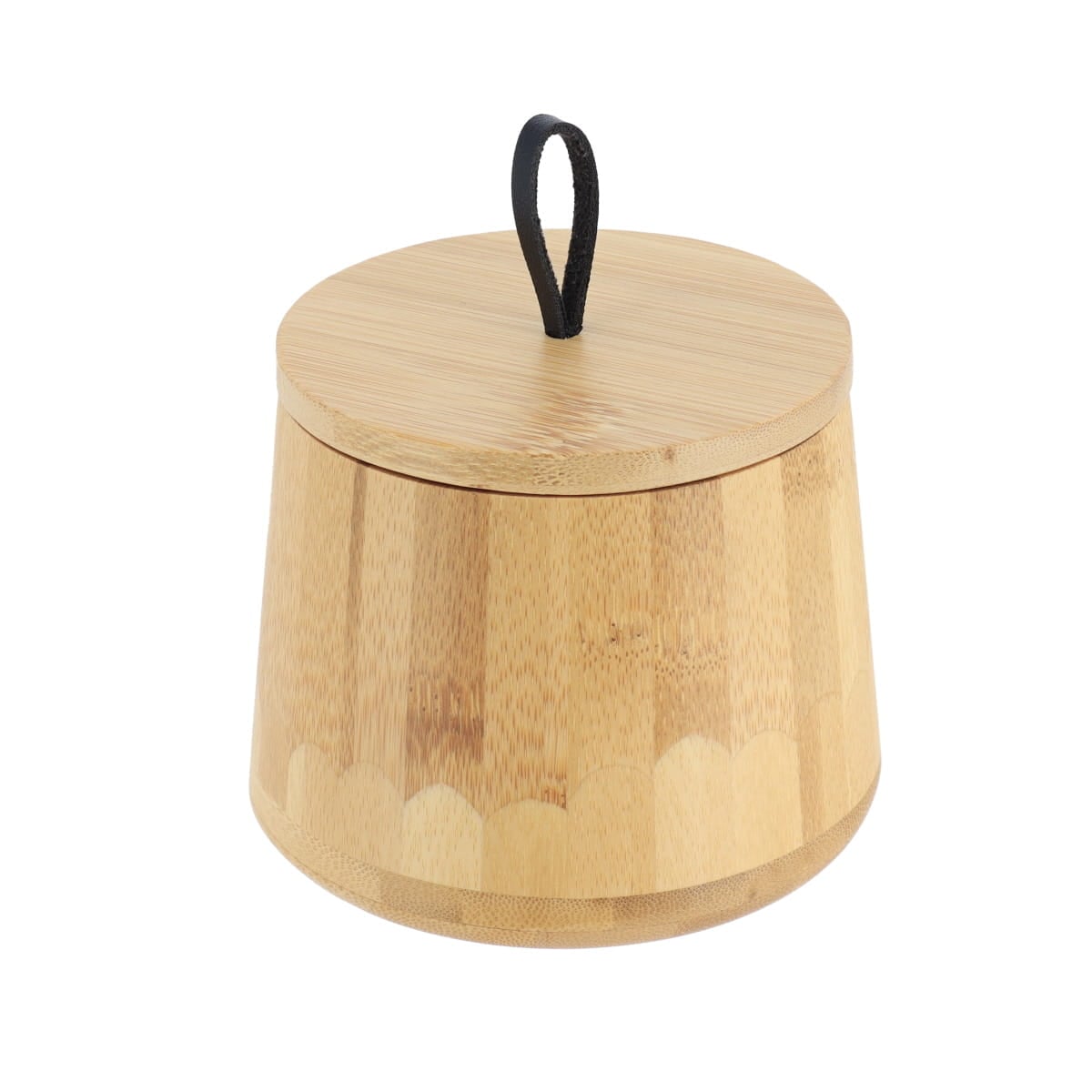 Pote Para Algodão Redondo Em Bambu da hôma, fotografia 1