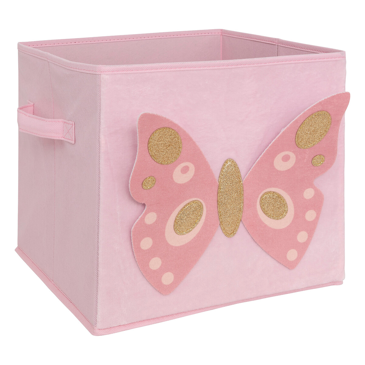 Caixa de arrumação FORET ENCHANTEE rosa 29cm da hôma, fotografia 1