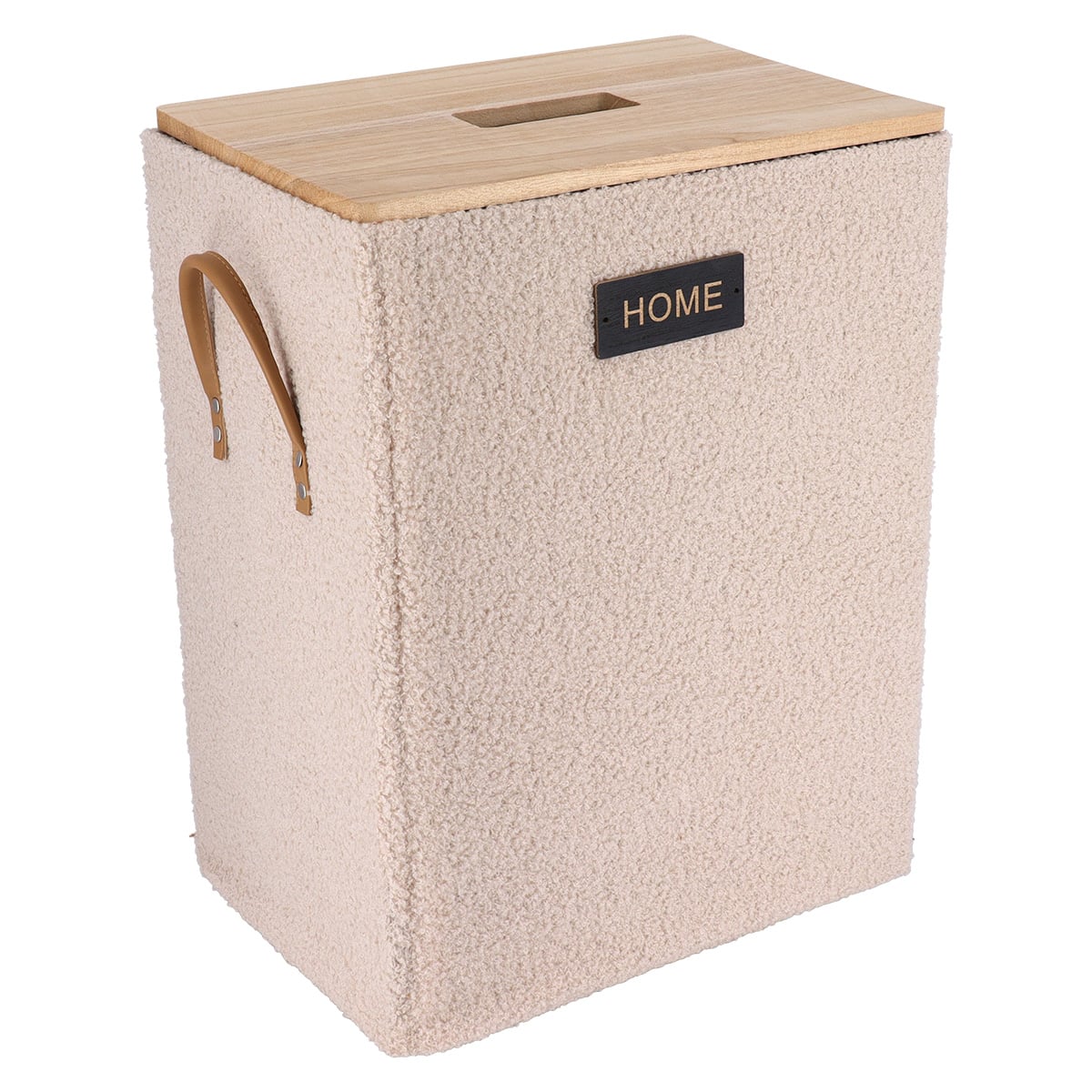 Cesto de roupa wc bege 47cm da hôma, fotografia 1