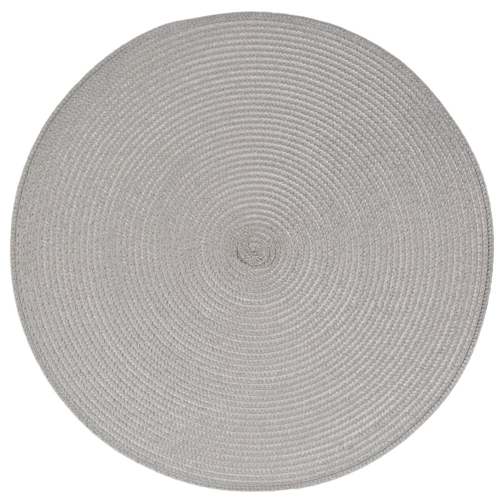 Individual de mesa redondo cinza claro TEXALINE 38cm by hôma, photo 1