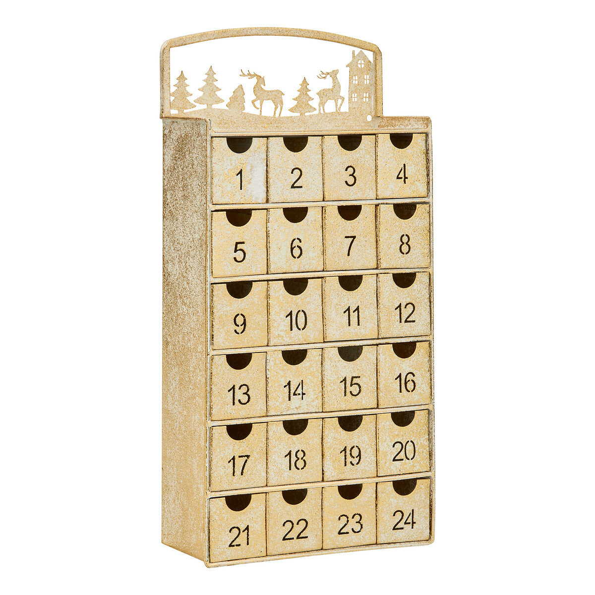 Calendário do advento dourado 25x10x50cm da hôma, fotografia 1
